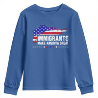 Immigrants Make America Great Youth Sweatshirt American Flag Pro Immigration