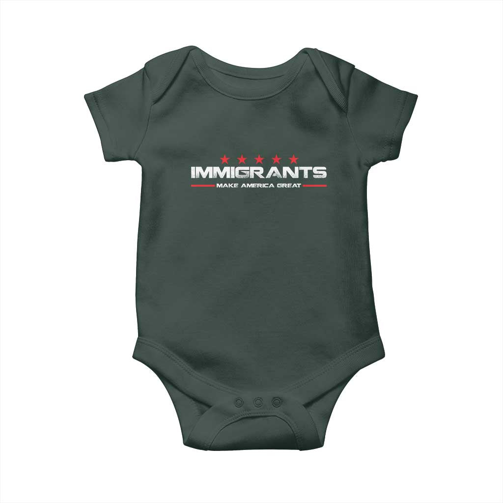 Immigrants Make America Great Baby Onesie Pro Immigrant Resist Racist