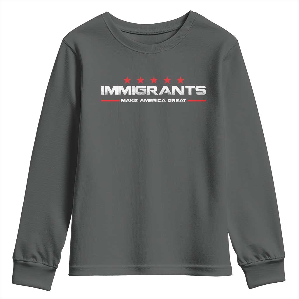 Immigrants Make America Great Youth Sweatshirt Pro Immigrant Resist Racist