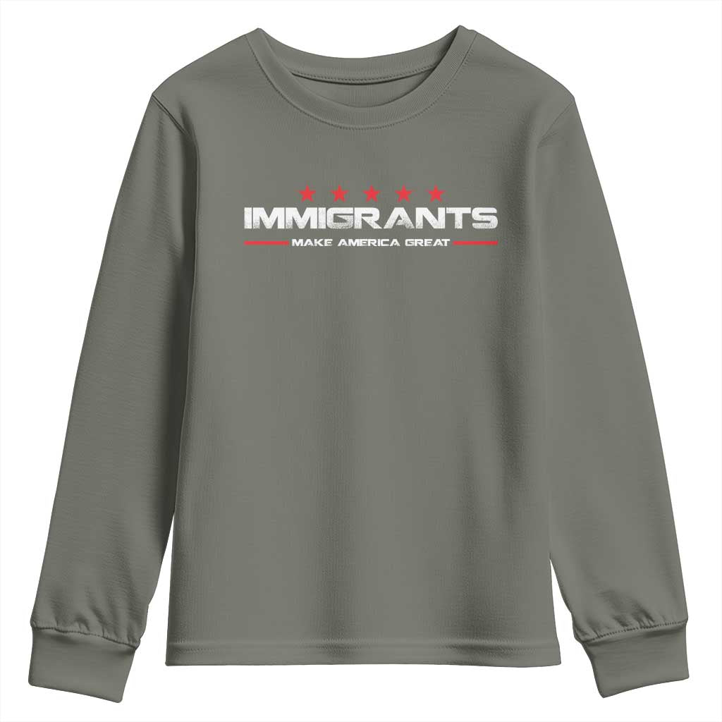 Immigrants Make America Great Youth Sweatshirt Pro Immigrant Resist Racist