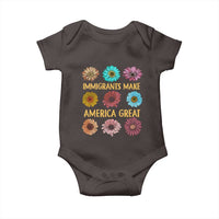 Immigrants Make America Great Baby Onesie Political Progressive Pro Immigration Wildflower Gift
