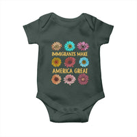 Immigrants Make America Great Baby Onesie Political Progressive Pro Immigration Wildflower Gift