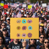 Immigrants Make America Great Protest Sign Political Progressive Pro Immigration Wildflower Gift - Wonder Print Shop