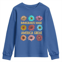 Immigrants Make America Great Youth Sweatshirt Political Progressive Pro Immigration Wildflower Gift