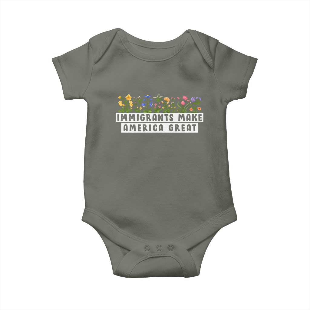 Immigrants Make America Great Baby Onesie Pro Immigration