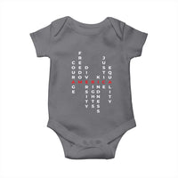 Equal Rights Baby Onesie Courage Freedom Diversity Rights Kindness Justice Equality