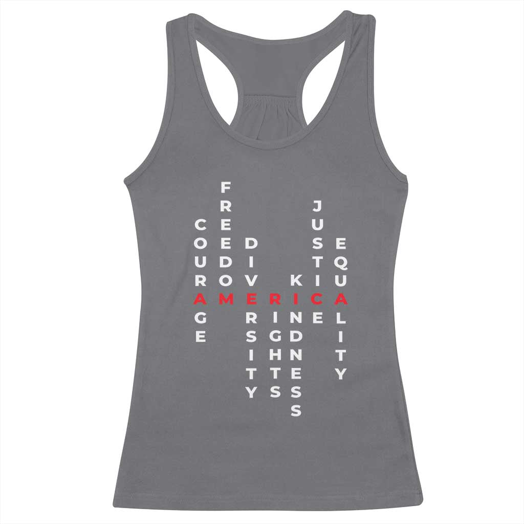 Equal Rights Racerback Tank Top Courage Freedom Diversity Rights Kindness Justice Equality