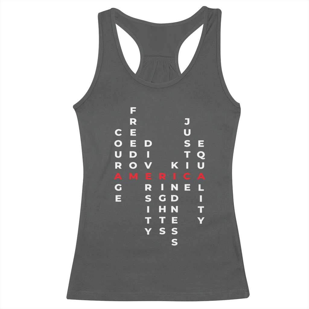 Equal Rights Racerback Tank Top Courage Freedom Diversity Rights Kindness Justice Equality