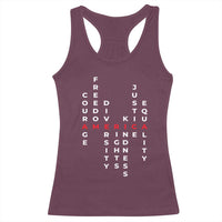 Equal Rights Racerback Tank Top Courage Freedom Diversity Rights Kindness Justice Equality