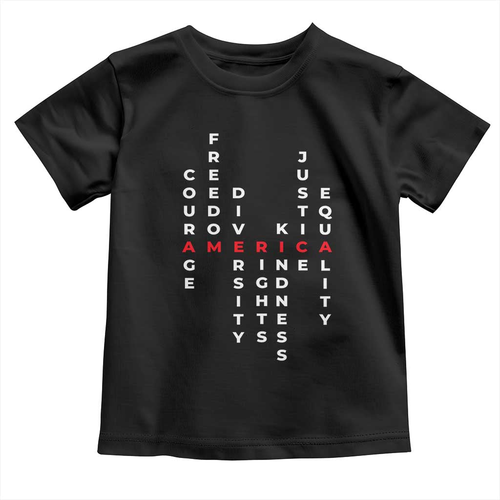 Equal Rights Toddler T Shirt Courage Freedom Diversity Rights Kindness Justice Equality