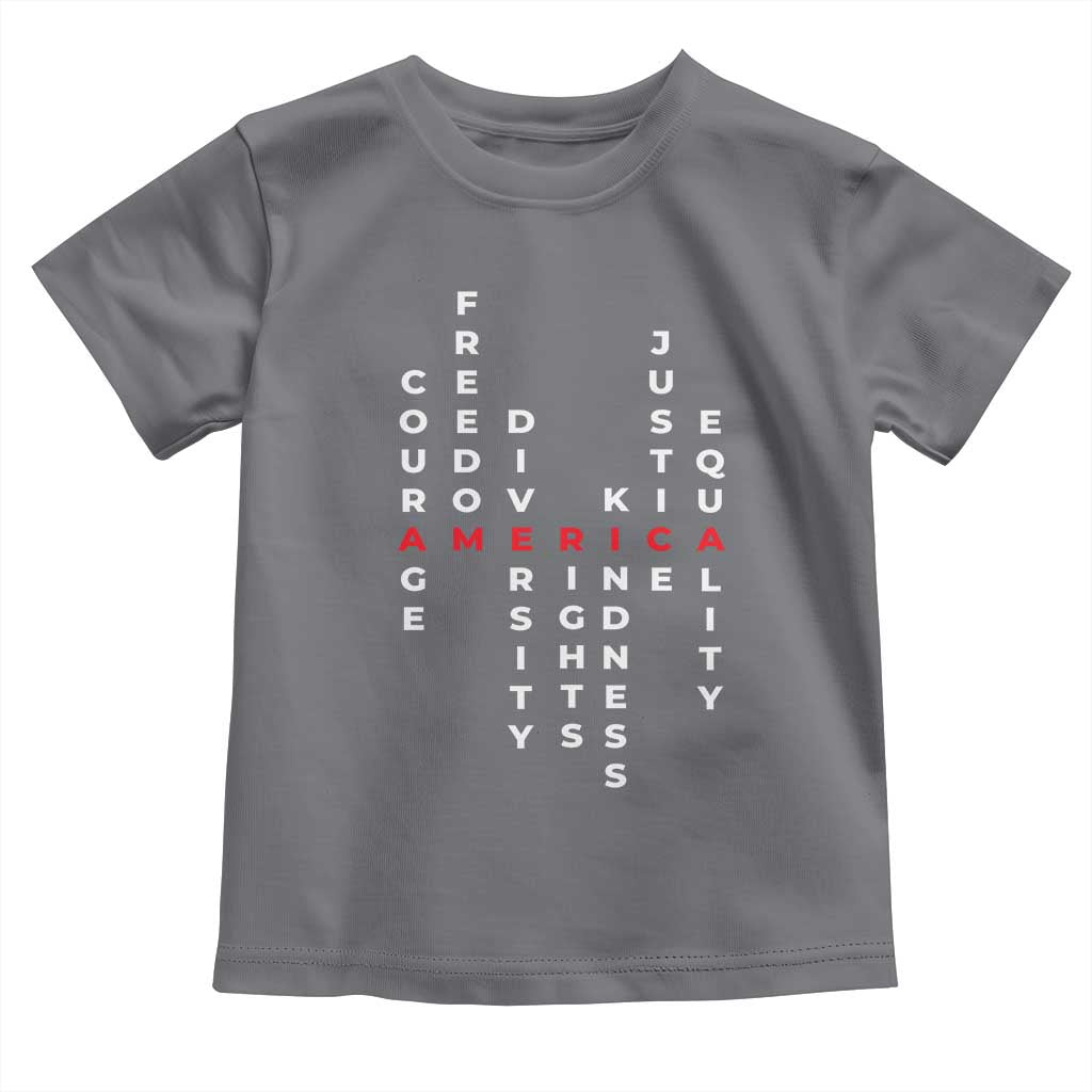 Equal Rights Toddler T Shirt Courage Freedom Diversity Rights Kindness Justice Equality