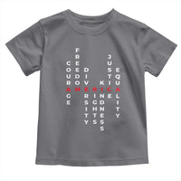 Equal Rights Toddler T Shirt Courage Freedom Diversity Rights Kindness Justice Equality