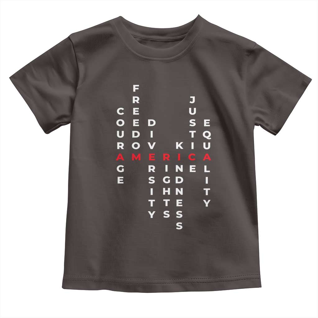 Equal Rights Toddler T Shirt Courage Freedom Diversity Rights Kindness Justice Equality