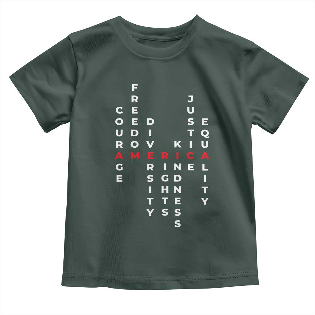 Equal Rights Toddler T Shirt Courage Freedom Diversity Rights Kindness Justice Equality