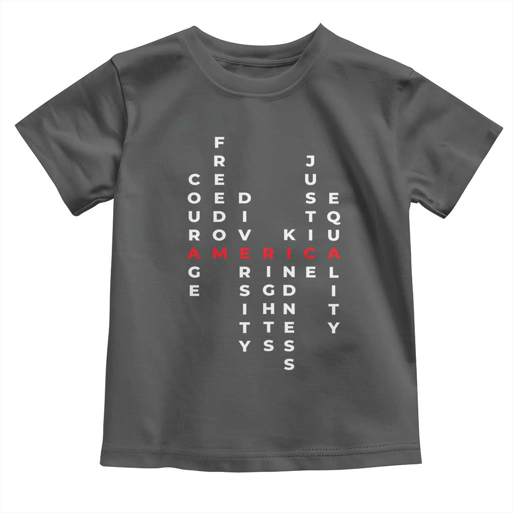 Equal Rights Toddler T Shirt Courage Freedom Diversity Rights Kindness Justice Equality