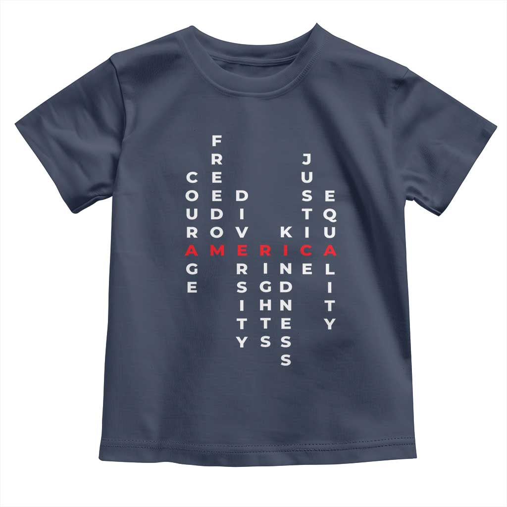 Equal Rights Toddler T Shirt Courage Freedom Diversity Rights Kindness Justice Equality