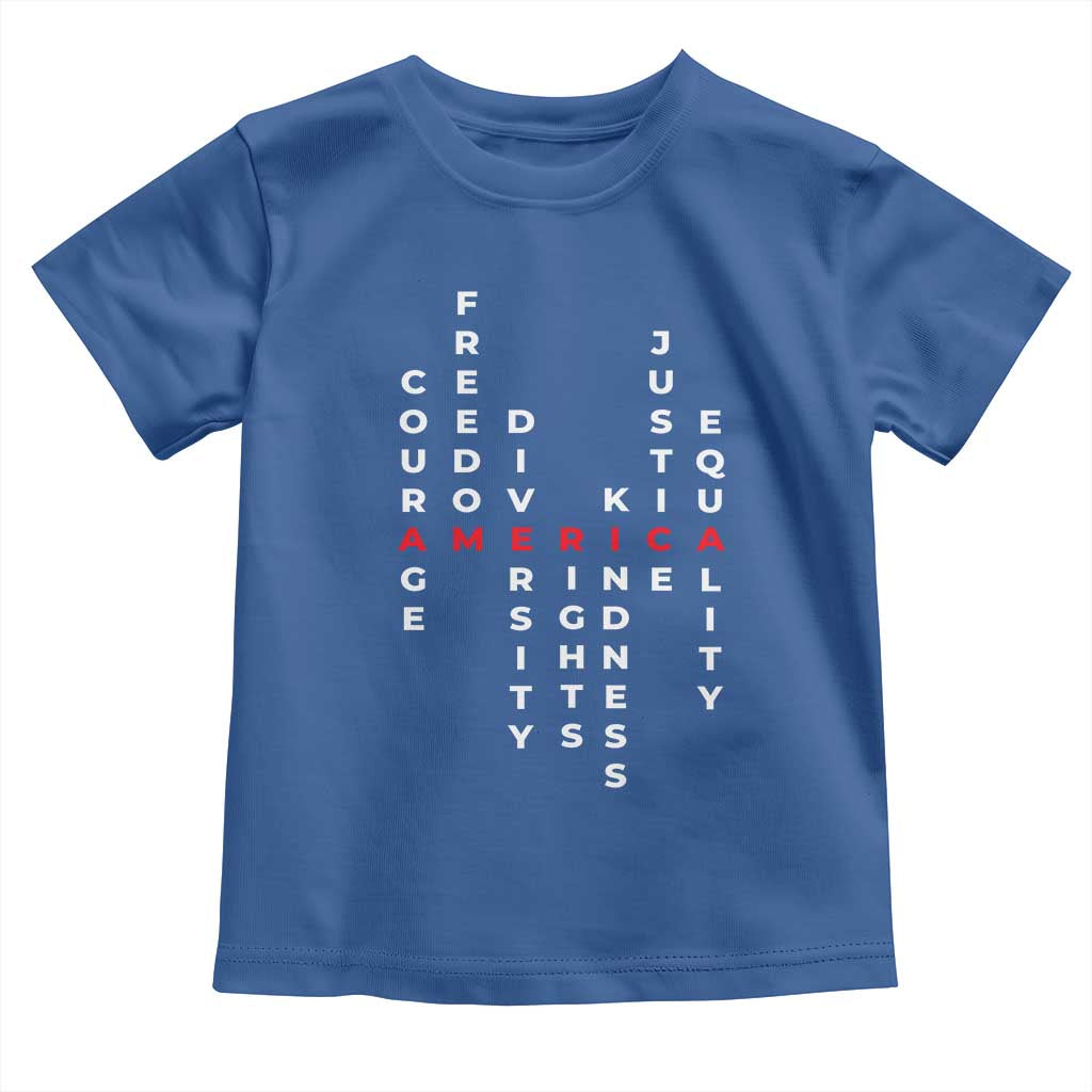 Equal Rights Toddler T Shirt Courage Freedom Diversity Rights Kindness Justice Equality