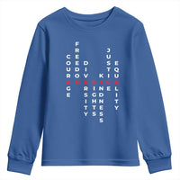 Equal Rights Youth Sweatshirt Courage Freedom Diversity Rights Kindness Justice Equality