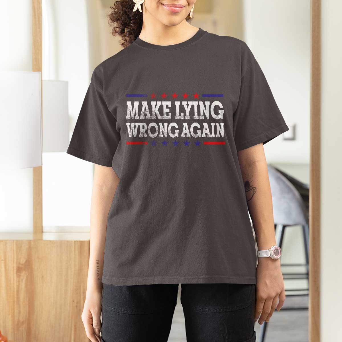 Make Lying Wrong Again T Shirt For Women Gift Resist Racism