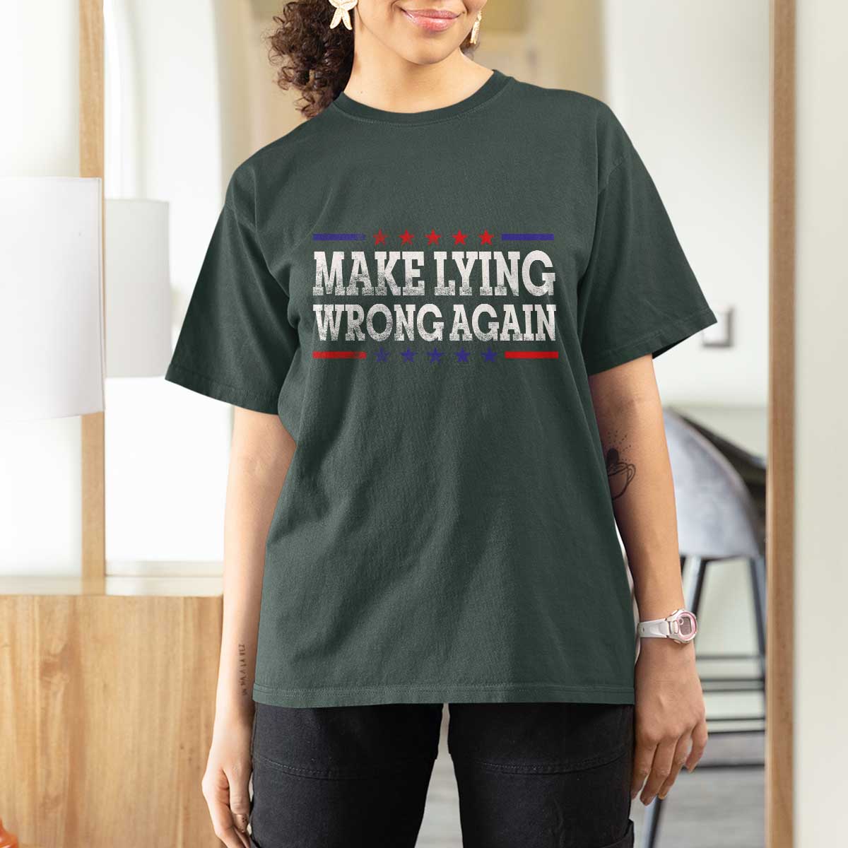 Make Lying Wrong Again T Shirt For Women Gift Resist Racism