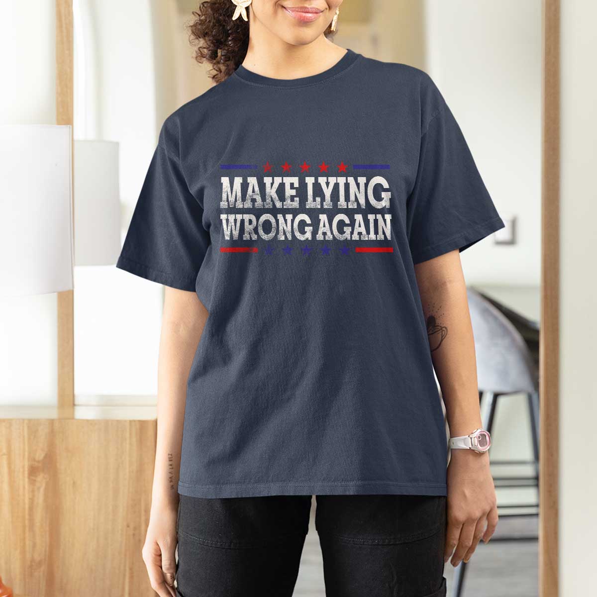 Make Lying Wrong Again T Shirt For Women Gift Resist Racism