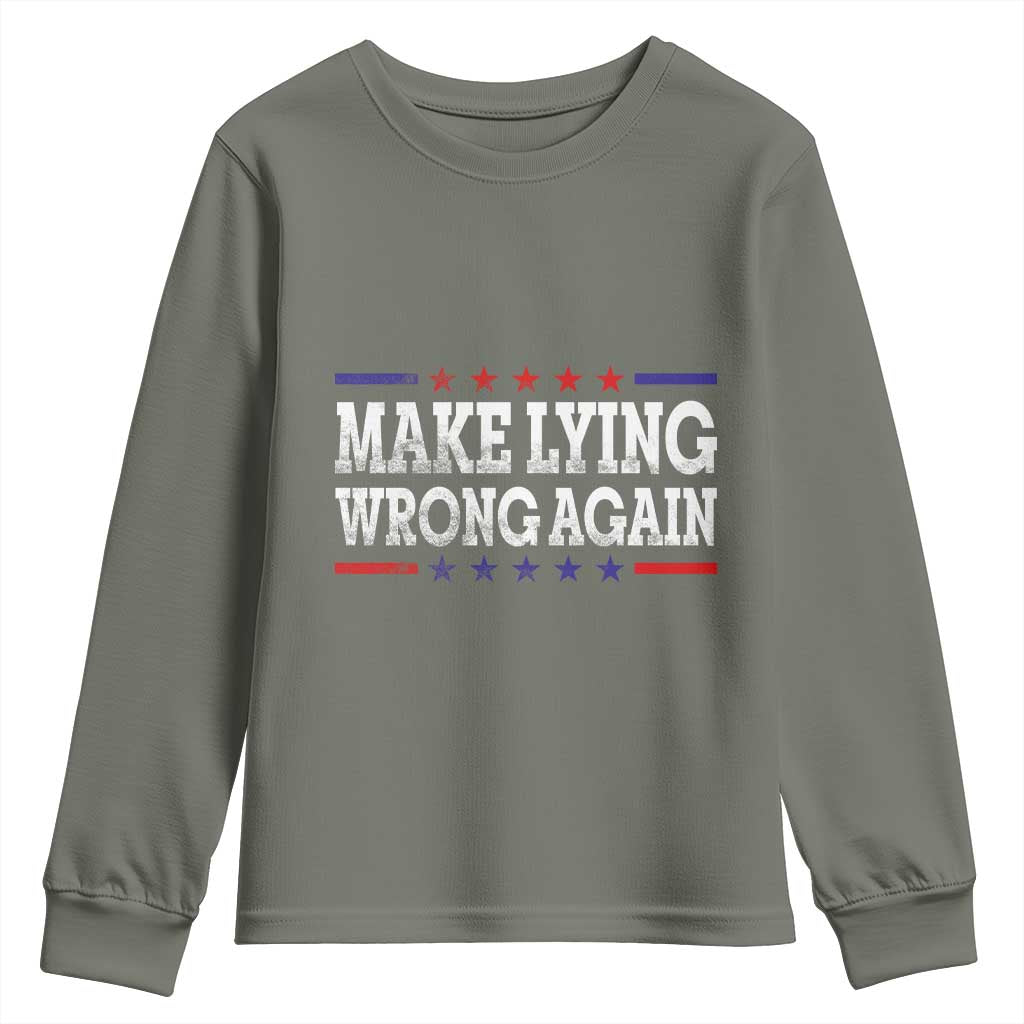 Make Lying Wrong Again Youth Sweatshirt Resist Racism