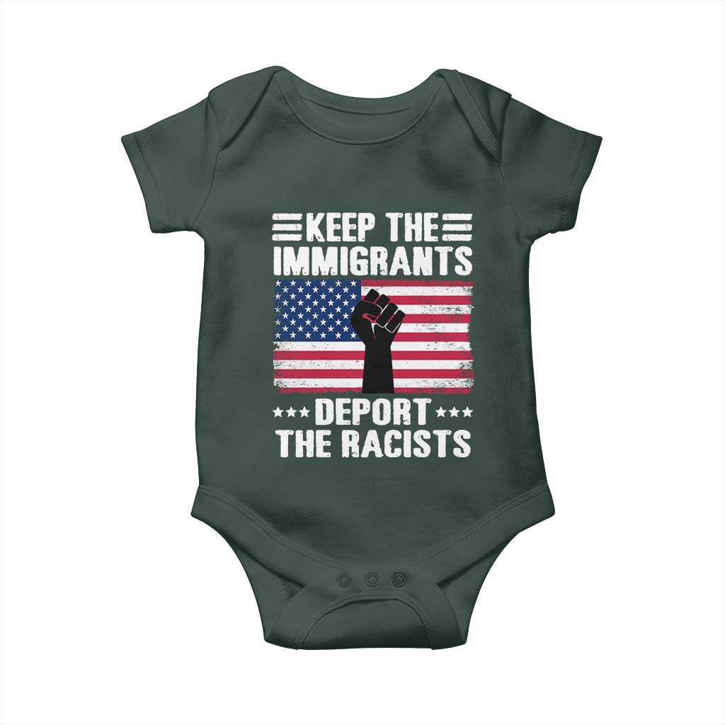 Resist Racism Baby Onesie Keep The Immigrants Deport The Racists