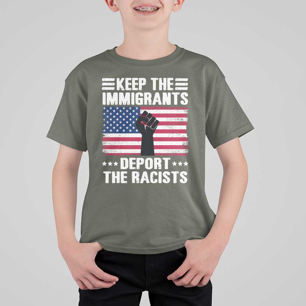 Anti Racism T Shirt For Kid Keep The Immigrants Deport The Racists