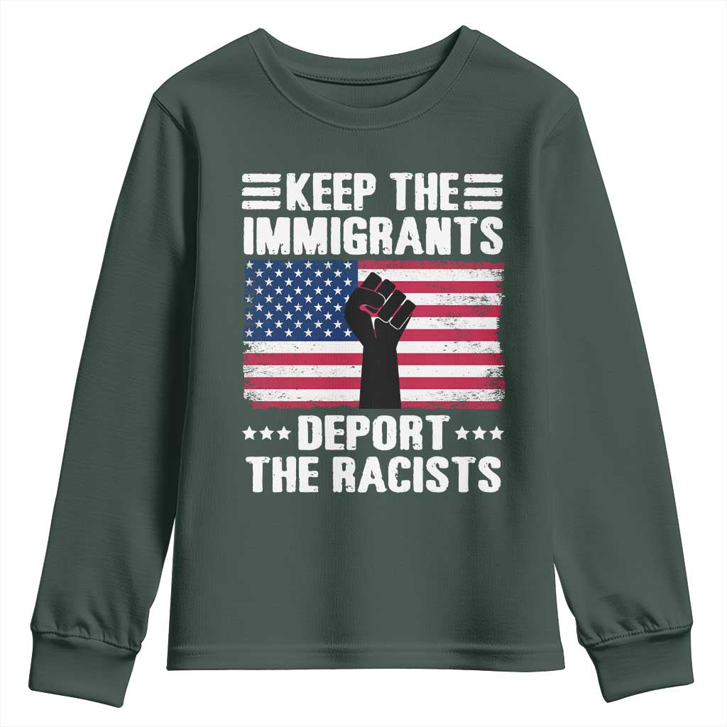Resist Racism Youth Sweatshirt Keep The Immigrants Deport The Racists