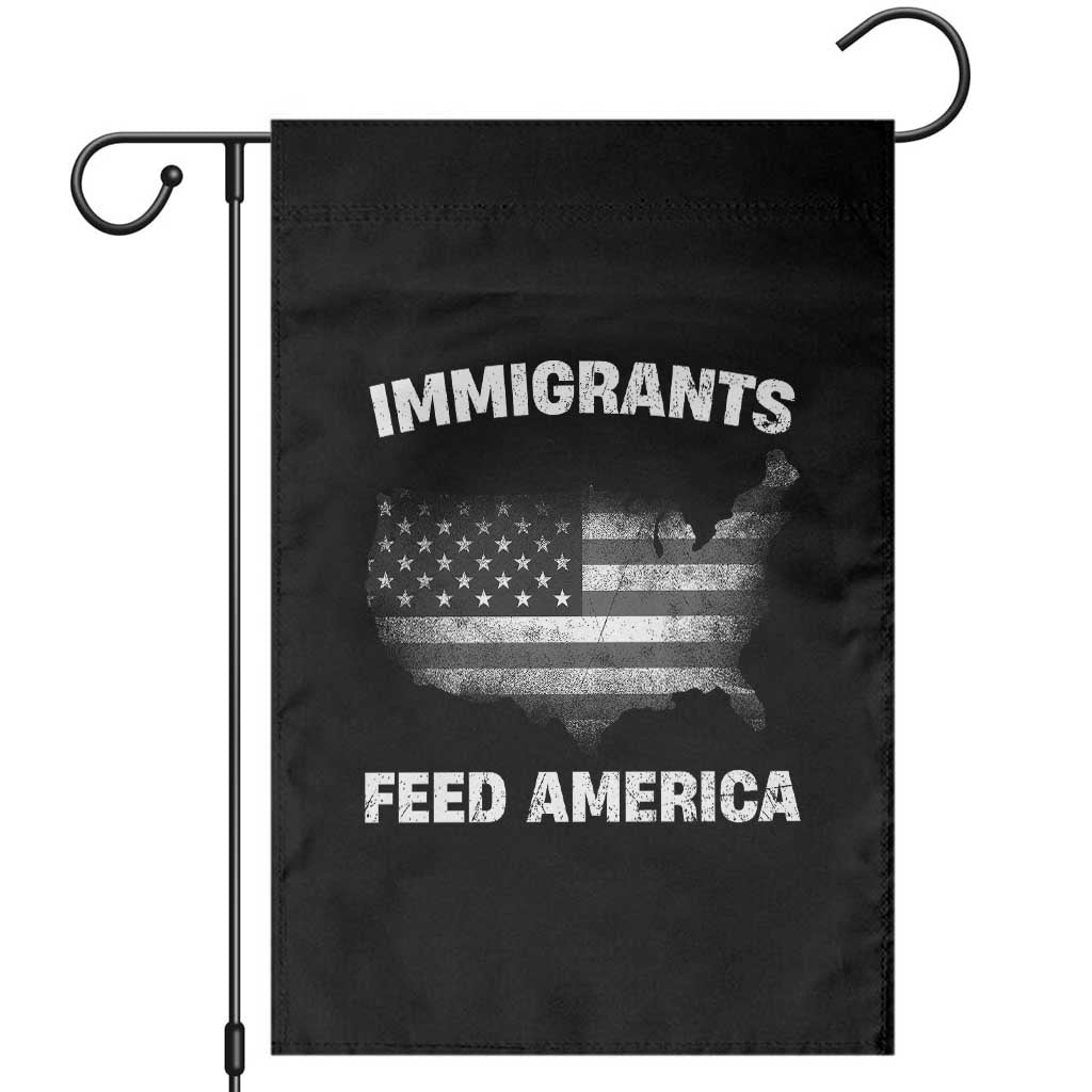 Immigrants Feed America Garden Flag Grunge US Flag - Wonder Print Shop