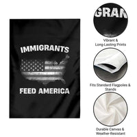 Immigrants Feed America Garden Flag Grunge US Flag - Wonder Print Shop