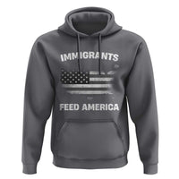 Immigrants Feed America Hoodie Grunge US Flag