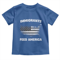 Immigrants Feed America Toddler T Shirt Grunge US Flag