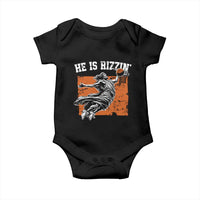 He is Rizzin Baby Onesie Funny Jesus Playing Basketball Vintage Faith - Wonder Print Shop