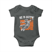 He is Rizzin Baby Onesie Funny Jesus Playing Basketball Vintage Faith - Wonder Print Shop