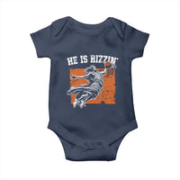 He is Rizzin Baby Onesie Funny Jesus Playing Basketball Vintage Faith - Wonder Print Shop