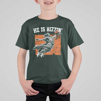 He is Rizzin T Shirt For Kid Funny Jesus Playing Basketball Vintage Faith - Wonder Print Shop