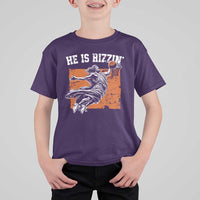 He is Rizzin T Shirt For Kid Funny Jesus Playing Basketball Vintage Faith - Wonder Print Shop