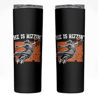 He is Rizzin Skinny Tumbler Funny Jesus Playing Basketball Vintage Faith - Wonder Print Shop