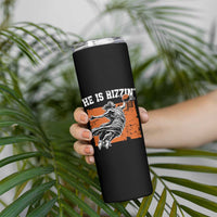 He is Rizzin Skinny Tumbler Funny Jesus Playing Basketball Vintage Faith - Wonder Print Shop