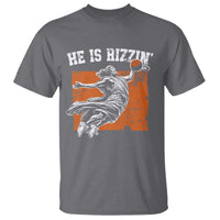 He is Rizzin T Shirt Funny Jesus Playing Basketball Vintage Faith - Wonder Print Shop