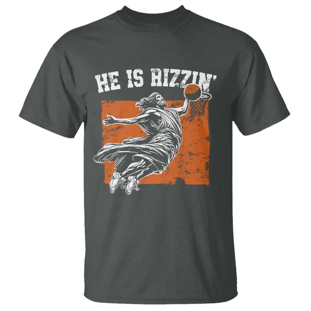 He is Rizzin T Shirt Funny Jesus Playing Basketball Vintage Faith - Wonder Print Shop