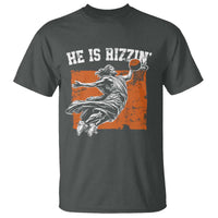 He is Rizzin T Shirt Funny Jesus Playing Basketball Vintage Faith - Wonder Print Shop