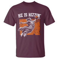 He is Rizzin T Shirt Funny Jesus Playing Basketball Vintage Faith - Wonder Print Shop