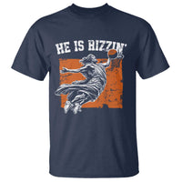 He is Rizzin T Shirt Funny Jesus Playing Basketball Vintage Faith - Wonder Print Shop