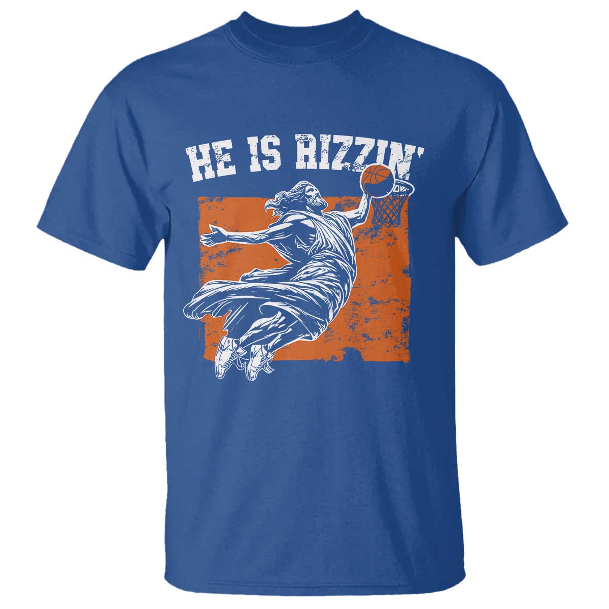 He is Rizzin T Shirt Funny Jesus Playing Basketball Vintage Faith - Wonder Print Shop