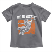 He is Rizzin Toddler T Shirt Funny Jesus Playing Basketball Vintage Faith - Wonder Print Shop