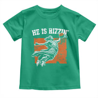 He is Rizzin Toddler T Shirt Funny Jesus Playing Basketball Vintage Faith - Wonder Print Shop
