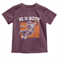 He is Rizzin Toddler T Shirt Funny Jesus Playing Basketball Vintage Faith - Wonder Print Shop