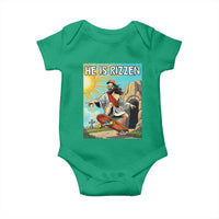 He is Rizzen Baby Onesie Funny Jesus Skateboarding Christian Meme - Wonder Print Shop
